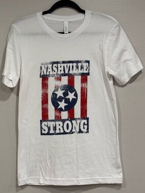Barstool Sports Nashville Strong Red White & Blue Graphic Tee Size Small
